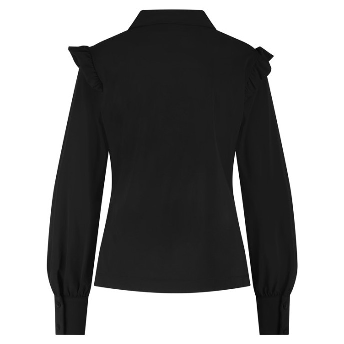 Lady Day Blouse Emma rouches Zwart